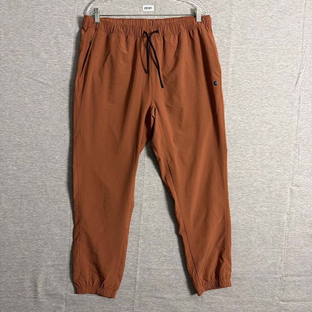 Prana Men's Size Large Orange Brown Discovery Trail Jogger Pants